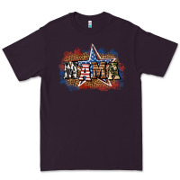 Plum patriotic mama Premium Tee - BundleAndBundleShop