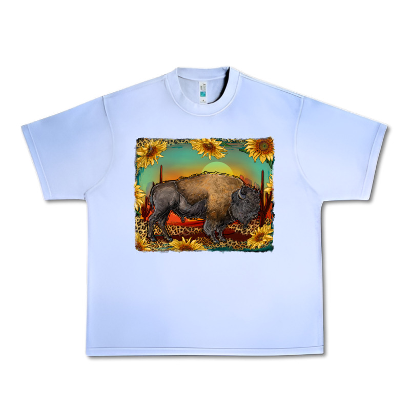 Western Bison With Sunset Background Urban Heavy Tee by RanaPortraitStore | Teevron