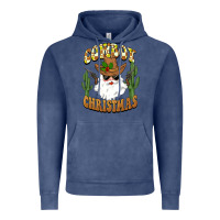 Vintage Denim cowboy christmas santa Vintage Hoodie - BarkalooDesign