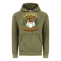 Cowboy Christmas Santa Vintage Hoodie | Teevron
