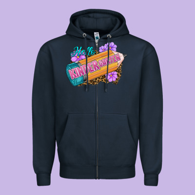 Kinder Garten Zipper Hoodie Designed By Ranaportraitstore