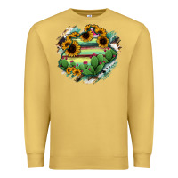 Antique Gold Aguascalientes State Of Mexico Map Premium Sweatshirt - RanaPortraitStore