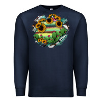 Navy Aguascalientes State Of Mexico Map Premium Sweatshirt - RanaPortraitStore