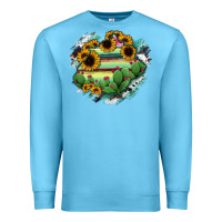 Ocean Blue Aguascalientes State Of Mexico Map Premium Sweatshirt - RanaPortraitStore