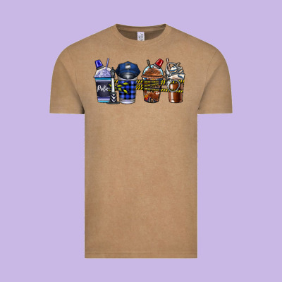 Police Coffee Vintage Tee Designed By Cowhidedigitalart