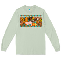 Matcha Fall farm animals cow pig rooster Long Sleeve Tee - Artiststas