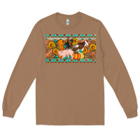 Toasted Coconut Fall farm animals cow pig rooster Long Sleeve Tee - Artiststas