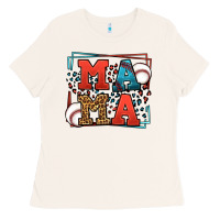 Bone leopard baseball mama Mother's Day Ladies Tee - LillyAllenDesigns