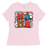 Bubblegum Pink leopard baseball mama Mother's Day Ladies Tee - LillyAllenDesigns