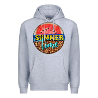 Heather Grey summer time watermelon Premium Hoodie - BarkalooDesign