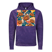 Cloud Purple football smiley face Vintage Hoodie - BarkalooDesign