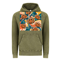 Vintage Olive football smiley face Vintage Hoodie - BarkalooDesign