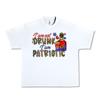 White i'm drunk i'm patrıtoc Urban Heavy Tee - CowhideDigitalArt