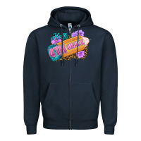 Navy hello 4th grade Zipper Hoodie - RanaPortraitStore