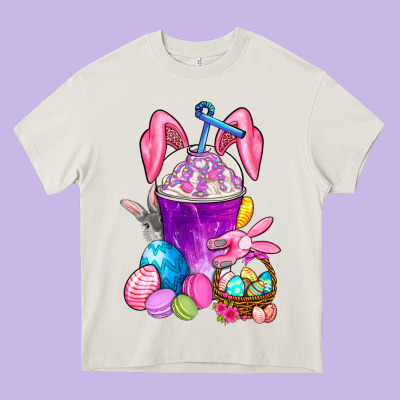 Easter Coffee Cup Heavy Core Tee Designed By Bundleandbundleshop