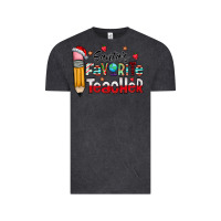 Vintage Black Santa Favorite Teacher Vintage Tee - CowhideDigitalArt