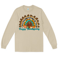 Mushroom Happy thanksgiving rainbow Long Sleeve Tee - Artiststas