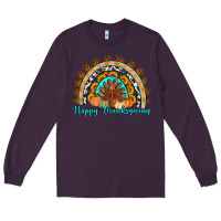 Plum Happy thanksgiving rainbow Long Sleeve Tee - Artiststas