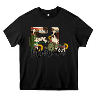 Black florida state cowhide serape cactus Heavy Core Tee - RanaPortraitStore