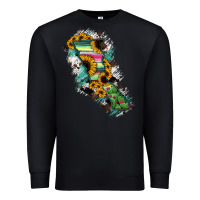 Black Baja California State Of Mexico Map Premium Sweatshirt - RanaPortraitStore