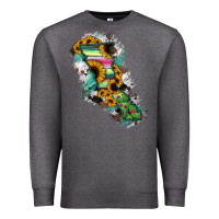 Charcoal Heather Baja California State Of Mexico Map Premium Sweatshirt - RanaPortraitStore