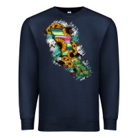 Navy Baja California State Of Mexico Map Premium Sweatshirt - RanaPortraitStore