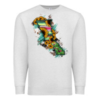 Oatmeal Heather Baja California State Of Mexico Map Premium Sweatshirt - RanaPortraitStore