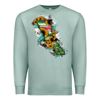 Seafoam Baja California State Of Mexico Map Premium Sweatshirt - RanaPortraitStore