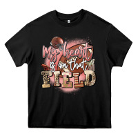 Black my heart is on that field Heavy Core Tee - FaDigitalArtStudio