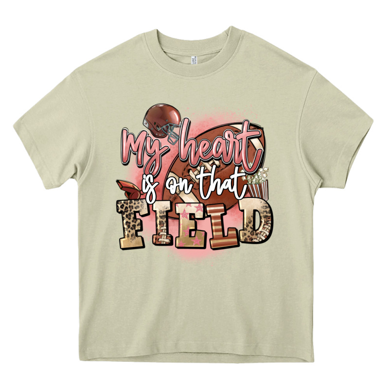 My Heart Is On That Field Heavy Core Tee by FaDigitalArtStudio | Teevron