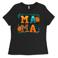 Black leopard basketball mama Mother's Day Ladies Tee - LillyAllenDesigns