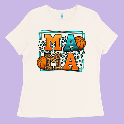 Leopard Basketball Mama Mother's Day Ladies Tee Designed By Lillyallendesigns