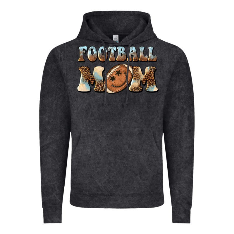 Football Mom Football Smiley Face Vintage Hoodie by BarkalooDesign | Teevron