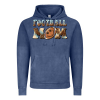 Vintage Denim football mom football smiley face Vintage Hoodie - BarkalooDesign
