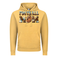Vintage Mustard football mom football smiley face Vintage Hoodie - BarkalooDesign