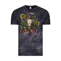 Cloud Black summer down cowboy Vintage Tee - CowhideDigitalArt