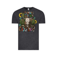 Vintage Black summer down cowboy Vintage Tee - CowhideDigitalArt