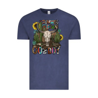 Vintage Denim summer down cowboy Vintage Tee - CowhideDigitalArt