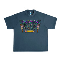 Midnight Navy librarians rule Urban Heavy Tee - CowhideDigitalArt