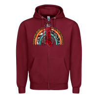 Burgundy thanksgiving turkey rainbow Zipper Hoodie - RanaPortraitStore