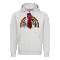 Dove Grey thanksgiving turkey rainbow Zipper Hoodie - RanaPortraitStore