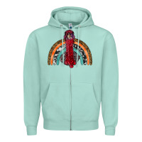 Seafoam thanksgiving turkey rainbow Zipper Hoodie - RanaPortraitStore