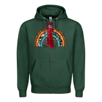 Thanksgiving Turkey Rainbow Zipper Hoodie | Teevron