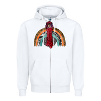 White thanksgiving turkey rainbow Zipper Hoodie - RanaPortraitStore