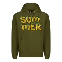Army Green summer pineapple Premium Hoodie - BarkalooDesign