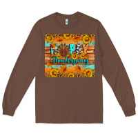 Chestnut Happy Thanksgiving Long Sleeve Tee - Artiststas