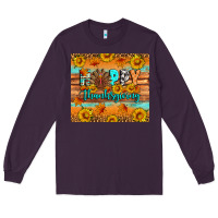 Plum Happy Thanksgiving Long Sleeve Tee - Artiststas