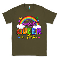 Army Green Coolest queer in town Classic Tee - FaDigitalArtStudio