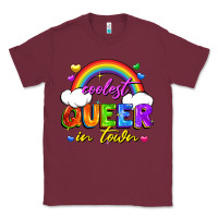 Burgundy Coolest queer in town Classic Tee - FaDigitalArtStudio