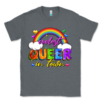 Charcoal Heather Coolest queer in town Classic Tee - FaDigitalArtStudio